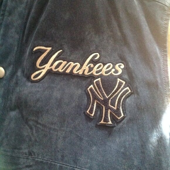 Yankees Men Authentic Large Leather & Suede Team Coat - Never Worn - Picture 7 of 8